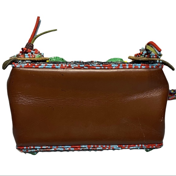 Mary Frances embellished beaded handbag with brown suede beaded strap - Picture 10 of 10